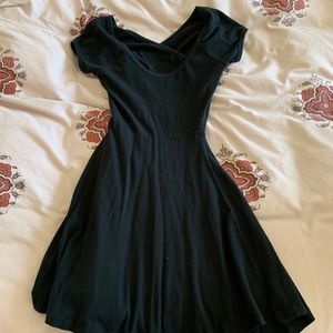 Brandy Melville Black Skater Dress w/ Open Back